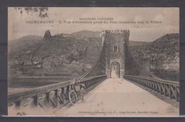 ARDECHE - Rochemaure - Vue D'ensemble Prise Du Pont Suspendu Sur Le Rhone - Rochemaure