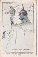 Carte Satirique Illustrée Par Vigny "Le Gouffre" Soldats Allemands, Yeux Bandés, Tombant D'une Falaise - Mauvais état - Lessieux