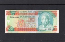 BARBADOS 1989, 50 DOLLARS, P-40a, CIRCULADO, 2 ESCANER - Barbades