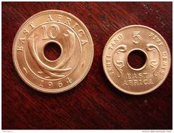 BRITISH EAST AFRICA 1964 UNCIRCULATED COINS FIVE & TEN CENTS PAIR. - Colonia Británica