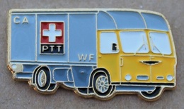 CAMION POSTAL JAUNE SUISSE - POSTE - CROIX SUISSE - PTT - CA WF - SCHWEIZ - SVIZZERA - SWITZERLAND  -    (18) - Correo