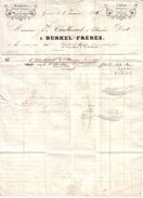 SUISSE - DROGUERIE , PHARMACIE , CHIMIE , PRODUITS CHIMIQUES ET PHARMACEUTIQUES -  BURKEL FRERES - LETTRE - 1855 - Zwitserland