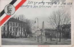 Litho Reichsbanner AK Burgstädt Kriegerdenkmal Kaiser Gericht Post Herrenstrasse ? Bei Markersdorf Mühlau Hartmannsdorf - Burgstaedt