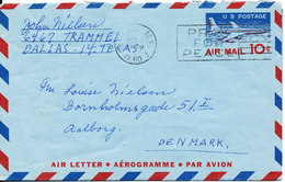 USA Aerogramme Air Letter Sent To  Denmark 12-12-1960 - 1941-60