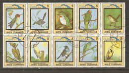 Cuba - 1983 - Oiseaux - Série 2495/2504 En Bloc° - Moqueur - Colibri - Todier - Perroquet - Troglodyte - Pélican - Pic - Neufs