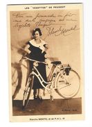 BICYCLETTE PEUGEOT PHL 48 Carte Publicitaire Blanche Montel - Cycling
