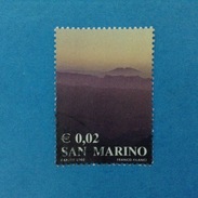 2002 SAN MARINO FRANCOBOLLO USATO STAMP USED - I COLORI DELLA VITA TRAMONTO 0,02 - - Usados