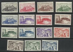 FEZZAN E GHADAMES 1946 FORTE DI SEBHA MURZUK CARTA DEL FEZZAN E MEHARISTA SERIE COMPLETA COMPLETE SET MNH - Nuovi