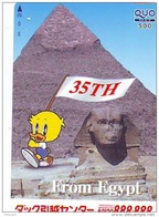 Carte Prépayée  Japon *  Egypte (305) SPHINX * PYRAMIDE * KARTE EGYPT Related  * Ägypten PREPAID CARD Japan * - Paysages