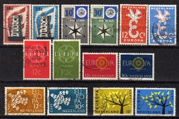 NIEDERLANDE 1956 -1962 Europa CEPT - Alle Ausgaben Used - Collections