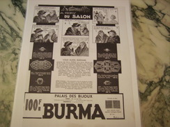 ANCIENNE PUBLICITE A PROPOS DU SALON BURMA 1934 - Autres & Non Classés