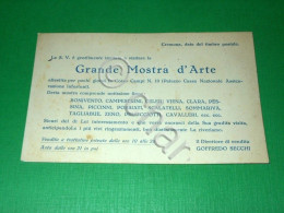 Cartolina Cremona - Invito X Grande Mostra D' Arte 1920 Ca - Cremona