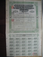 Action 1912 LONDON - GALANG BESAR RUBBER PLANTATIONS - INDONESIA - Titre Au Porteur De 25 Actions De 2 Schillings - Asie