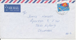 Australia Air Mail Cover Sent To Denmark Goolwa 22-3-1993 Single Franked - Lettres & Documents