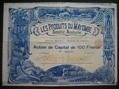 Action 1899 BRUXELLES - LES PRODUITS DU MAYOMBE - Culture, & Commerce De Tout Produits Végétaux Du Congo - Superbe Décor - Africa