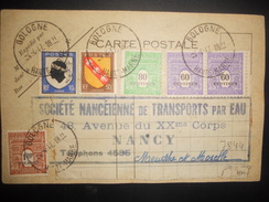 France Arc De Triomphe , Carte De Bologne 1947 Pour Nancy , Joli Affranchissement - 1944-45 Arco Di Trionfo