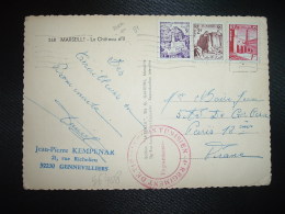 CP TP 5F + 2F + 1F OBL.MEC. 7 XII 1954 + 4e REGIMENT DE TIRAILLEURS  TUNISIENS - Covers & Documents