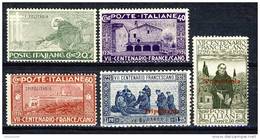 Tripolitania 1926 SS 8 S Francesco  N. 28-32 MNH - Tripolitania