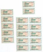 Libération/Tickets De Rationnement/17 Tickets/10 Litres Carburant Auto / Années 1945-1950       OL99 - Documents