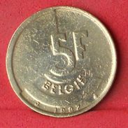 BELGIUM 5 FRANCS 1987 - KM# 163 - (Nº18521) - 5 Francs