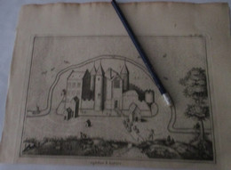 Outrijve - Oude Kaart Sanderus - 1735 (onder Avelgem Nu) - Cartes Topographiques