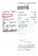 2 CARTES D´EMBARQUEMENT BOARDING PASS  Air Asia - Instapkaart