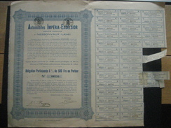 Action 1928 NESSONVAUX - AUTOMOBILES IMPERIA-EXCELSIOR - Obligation De 500 Frs Au Porteur - Automobilismo