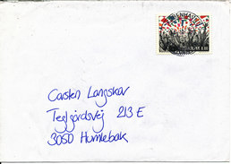 Denmark Cover Copenhagen 16-10-2013 With Single Stamp Perfect Sun Cancel - Cartas & Documentos