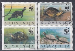 SLOVENIA 131-134,used,turtles - Oblitérés