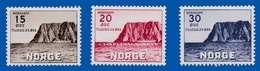 1943 NORWAY NORTH CAPE III U.M. FACIT 186-188 CAP NORD N.S.C. - Ungebraucht