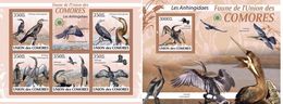 Comores 2009, Animals, Snake Bird, 5val In BF +BF - Albatros