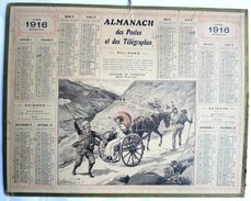 CALENDRIER De L'AISNE 02 -  ALMANACH DES POSTES 1916 - LA CARAVANNE DE TOURISTES - JL BEUZON - Groot Formaat: 1901-20