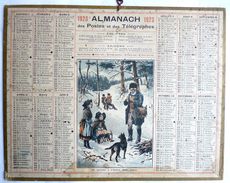 CALENDRIER De L'AISNE 02 -  ALMANACH DES POSTES 1923 - EN ALLANT A L'ECOLE HAUTE - ALSACE - Grand Format : 1921-40