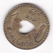 JETON 10 Centimes  à Consommer Trou COEUR , Dés à Jouer   Jeu De Comptoir , Machine à Sous ,necessité  2 Scans - Monétaires / De Nécessité