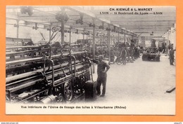 69. Lyon.  Fabrique De Tulles Et Apprêts De Tulles Ch. Kiemlé & L. Marcet. Intérieur De L'usine De Tissage Des Tulles - Lyon 6