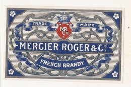 étiquette  - MERCIER ROGER   French Brany - TTB - Whisky