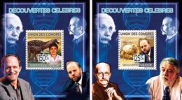 Comores 2009, Discovers, Einstein, Dinosausus, 2BF DeLuxe - Albert Einstein