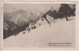 AK - NÖ - Schneeberg - Schifahrer Vor Dem Baumgartnerhaus - 1934 - Schneeberggebiet