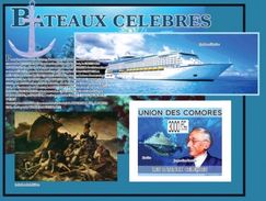 Comores 2009, Famous Ships, Submarine Nutilus, J. Custeau, BF IMPRF. - Immersione