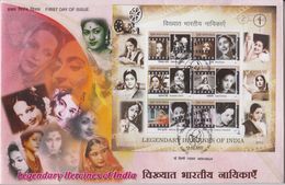 India  2011  Devika Rani  Mrs Roerich Legendry Heroones  Cinema  6v  M/S Private FDC Only 100 Were Made No 99  # 50672 - FDC