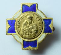 Distintivo Croce Blu, Francesco D'Assisi (Red Cross) - Lot. 136 - Italia