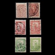 GREECE 1901 FLYING HERMES 3 USED STAMPS WITH CLEAR COLOUR VARIATION - Usati