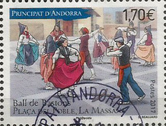ANDORRA. La Danse Des Bâtons,  1 Timbre 2017 Oblitéré, 1 ère Qualité, Haute Faciale - Used Stamps