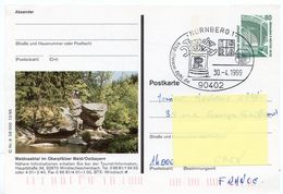 1999 - Allemagne - Carte Entier Postal "Waldnaabtal" - Obl "Tag Des Jungend" De Nürnberg ("Le Jour De La Jeunesse") - Cartes Postales Illustrées - Oblitérées