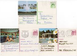 1986 - Allemagne - 3 Cartes Entier Postal - Villes Thermales (Bad Soden - Baden Baden - Bad Lippspringe) - Bildpostkarten - Gebraucht