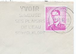 1967 - Belgique - Obl "YVOIR S/MEUSE SES PLAISIRS DE L'EAU - SON FOLKLORE" - Tp Roi Baudoin N°1067 - Autres & Non Classés