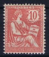 France : Yv 124 Postfrisch/neuf Sans Charniere /MNH/** 1900 Retouché  Bon Centré - 1900-02 Mouchon