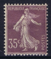 France : Yv  136 MH/* Falz/ Charniere - 1906-38 Säerin, Untergrund Glatt