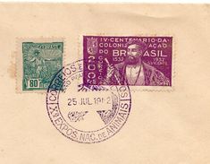 1942 - Brésil - Cachet "Xe EXPOSIÇAO NACIONAL DE ANIMAIS" à Sao Paulo - Tp N° 169 + 238 - Cartas & Documentos