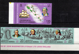 Nouvelles Hébrides 394 397 Découverte Des Iles Neuf ** TB Mnh  Cote 23 - Unused Stamps